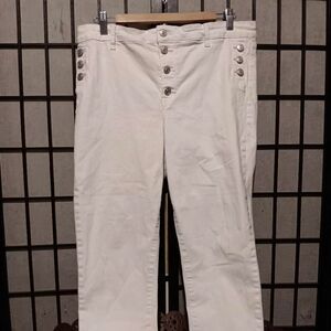 Sophia Vergara White Button-Front Jeans